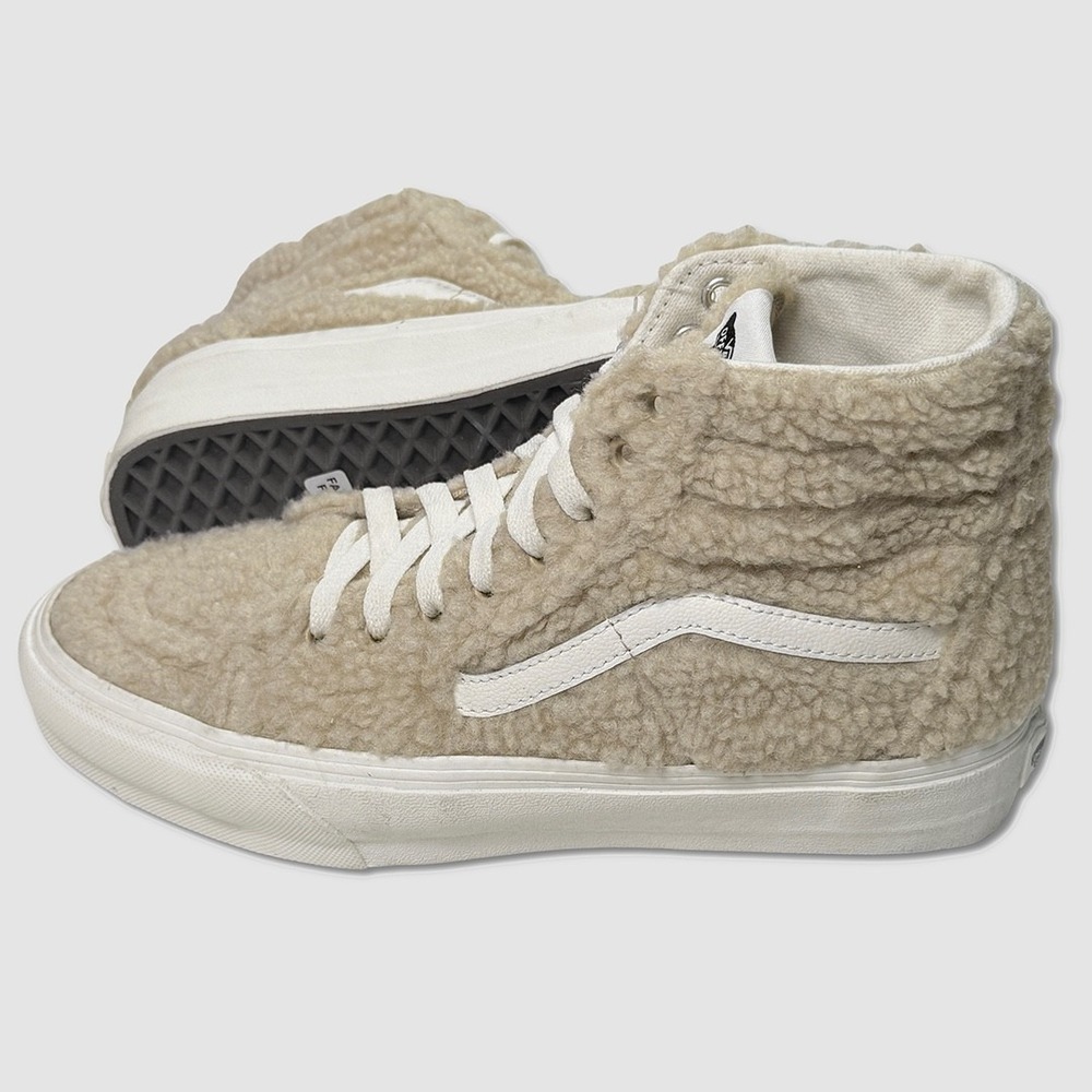Vans SK8-Hi Tapered Cozy Hug Shoes / Sneakers - NEW Womens 9.5 Beige - #49611-OF